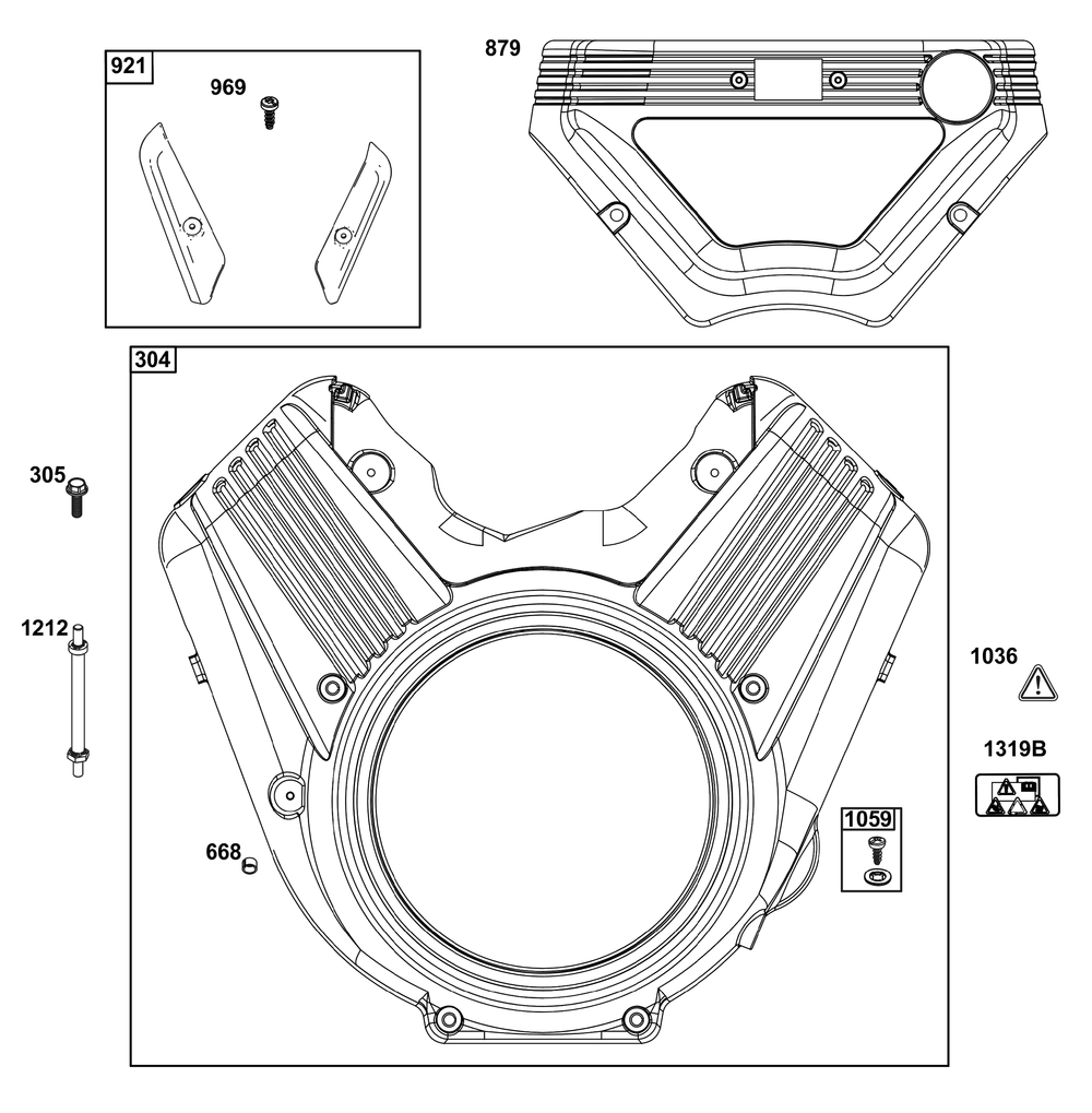 Blower Housing Group Diagram and Parts List for 61E377-0061-J1 400000 - 699999 Briggs and Stratton Engine